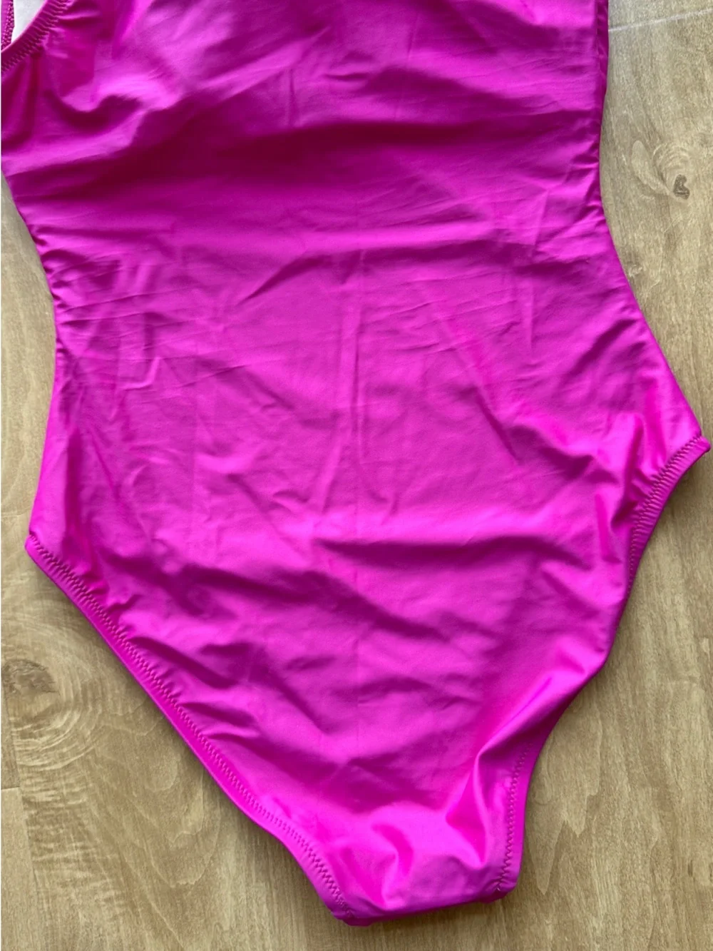 J. Crew One-Shoulder Bow Tie One-Piece Swimsuit, Fuchsia, Size 8, NWT